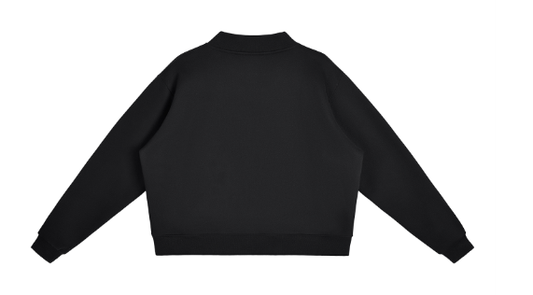 Black sweatshirt on a white background
